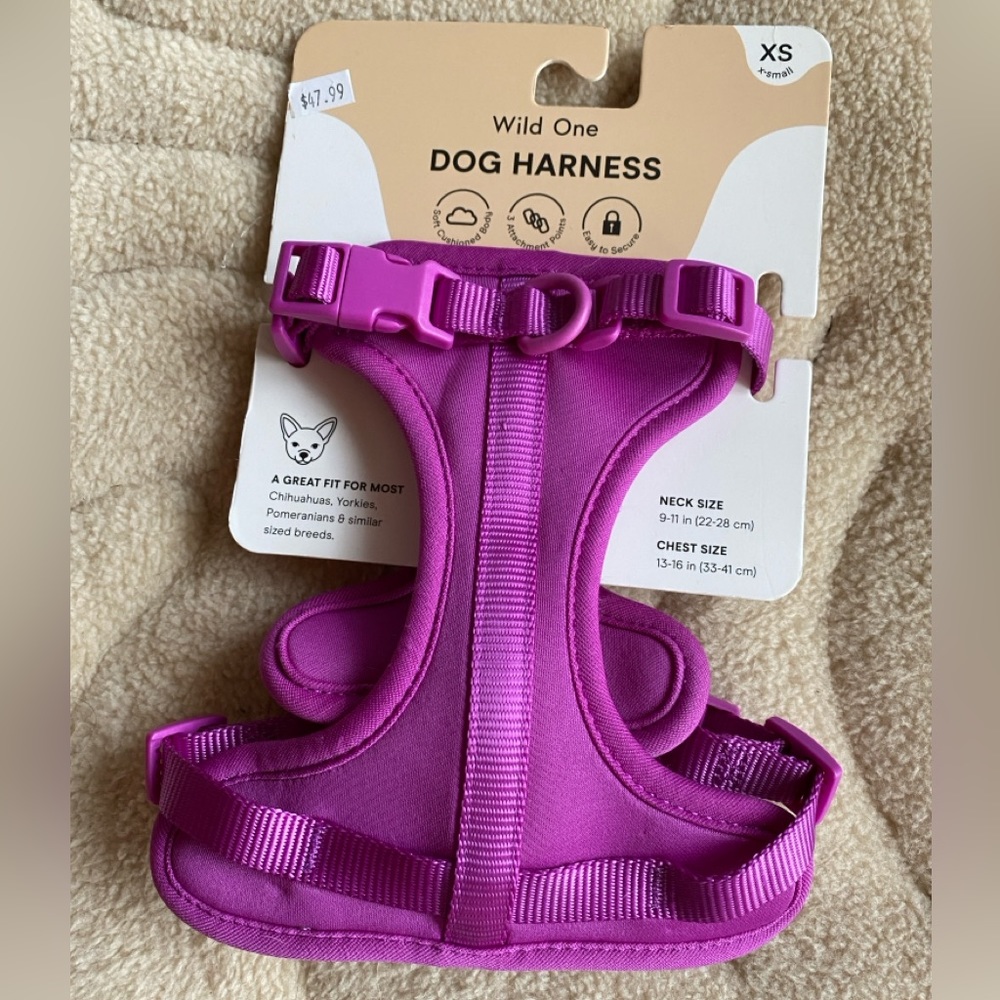 Wild One dog harness - orchid size xs